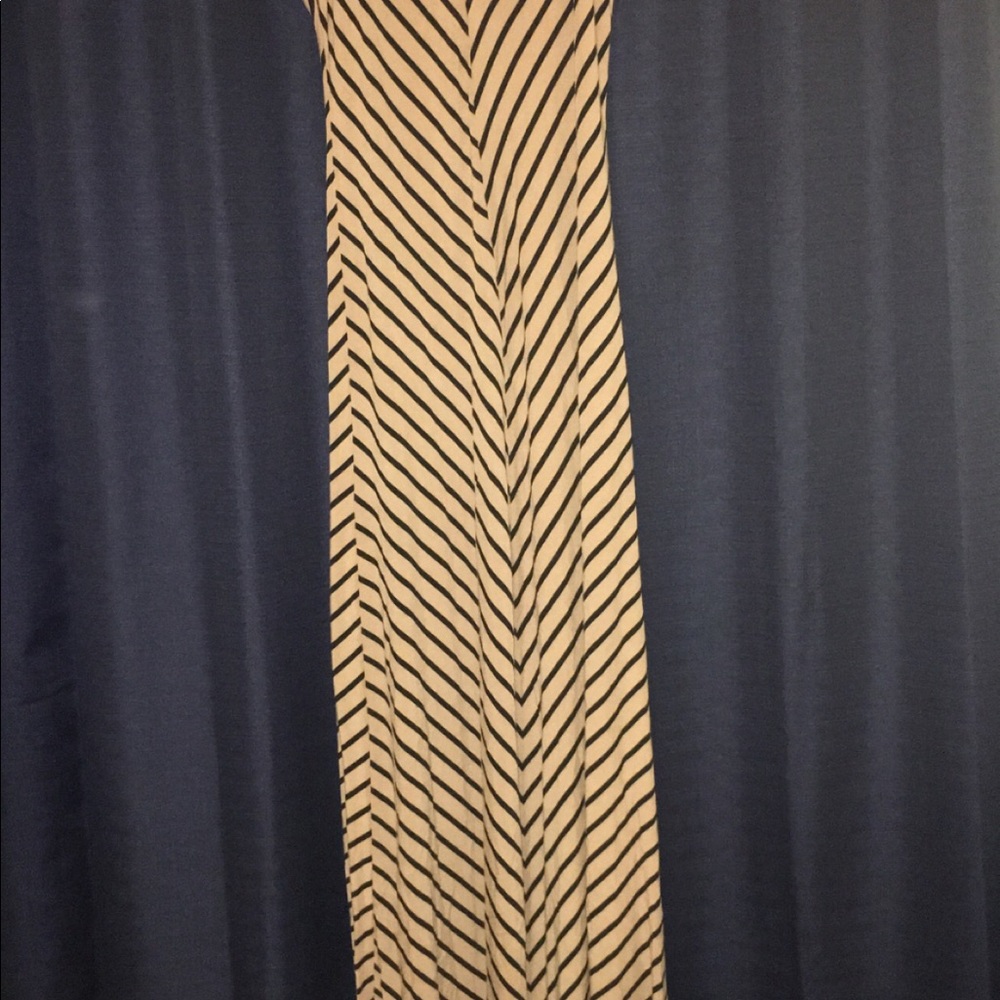 Black and Tan striped maxi